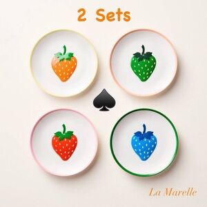 ♠️ 8-Pc Strawberry Melamine Appetizer Plate Set - Kate Spade New York x Target